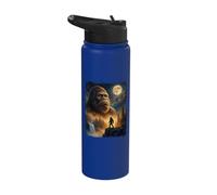 Mystical Bigfoot Sasquatch Spirit Howling at The Moon Nature Stainless Steel Insulated Water Bottle