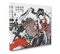 Mystical Bird by Katsushika Hokusai Canvas Print | Gallery Wrapped 30mm Frame Wall Art | 14x14 inches | Ready to Hang | Asian Animals Picture | Living Room Bedroom Lounge Office