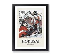 Mystical Bird By Katsushika Hokusai Exhibition Museum Asian Japanese Framed Wall Art Print, Ready to Hang Picture for Living Room Bedroom Home Office Décor, Black A3 (34 x 46 cm)