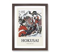 Mystical Bird By Katsushika Hokusai Exhibition Museum Asian Japanese Framed Wall Art Print, Ready to Hang Picture for Living Room Bedroom Home Office Décor, Walnut A4 (34 x 25 cm)