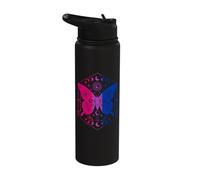 Mystical Bisexual Butterfly with Celestial Moon Magic Stainless Steel Insulated Water Bottle