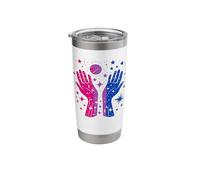 Mystical Bisexual Hands Holding Celestial Cosmic Power Stainless Steel Insulated Tumbler