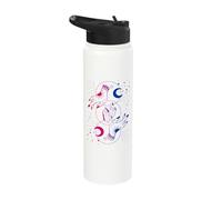 Mystical Bisexual Hands with Crystals and Moon Magic Stainless Steel Insulated Water Bottle