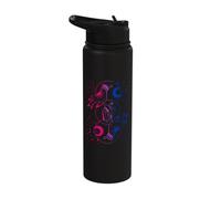 Mystical Bisexual Hands with Crystals and Moon Magic Stainless Steel Insulated Water Bottle