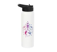 Mystical Bisexual Pride Moth with Moon & Cosmic Energy Stainless Steel Insulated Water Bottle