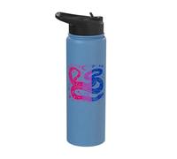 Mystical Bisexual Serpent with Celestial Moon Magic Stainless Steel Insulated Water Bottle