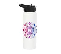Mystical Bisexual Sun and Moon with Cosmic Energy Stainless Steel Insulated Water Bottle