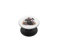 Mystical Black Cat Witch Hat Cauldron Halloween PopSockets Adhesive PopGrip