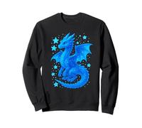 Mystical Blue Dragon Celestial Fantasy Illustration Cute Art Sweatshirt