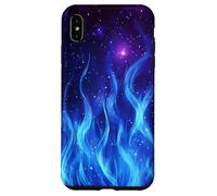 Mystical Blue Flames Space Case for iPhone XS Max