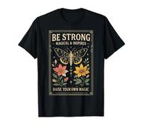 Mystical Boho Butterfly with Sun, Moon & Flowers T-Shirt