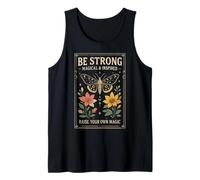 Mystical Boho Butterfly with Sun, Moon & Flowers Tank Top