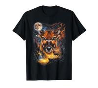 Mystical Bongo Howling Full Moon Safari Nature Art T-Shirt