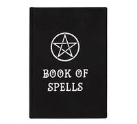 Mystical Book of Spells Velvet A5 Notebook - 21cm x 15cm (1 Pc.) - Luxe Black Velvet Cover with Pentagram Design, Lined Pages for Easy Note - Taking Ideal for Storing Spells & Notes