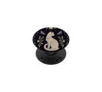 Mystical Cat Celestial Moon Moth Botanical Occult Art PopSockets Adhesive PopGrip