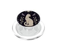 Mystical Cat Celestial Moon Moth Botanical Occult Art PopSockets PopGrip for MagSafe
