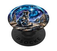 Mystical Cat Cosmic Sky Fantasy PopSockets Adhesive PopGrip
