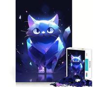 Mystical Cat for Adults 1000 Piece Jigsaw Puzzle Thought Toy Anxiety Relief Precise Edge Thoughtful Gift (50x75cm)