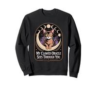 Mystical Cat Witchcore Lunar Moon Phases Sweatshirt