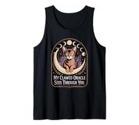 Mystical Cat Witchcore Lunar Moon Phases Tank Top
