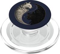 Mystical Cat Yin Yang Spiritual Balance Yoga Meditation PopSockets PopGrip for MagSafe