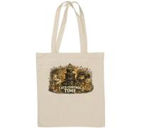Mystical Cats Controlling Time Elements Natural Cotton Tote Bag White