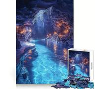 Mystical Cave River 1000 Piece Jigsaw Puzzles for Adults Teenagers Logic Toy Relax Time Precision Cut (50x75cm)