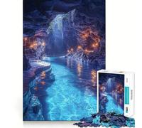 Mystical Cave River 1000 Piece Jigsaw Puzzles for Adults Teenagers Logic Toy Relax Time Precision Cut (50x75cm)