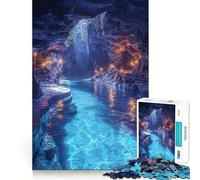 Mystical Cave River Jigsaw Puzzles for Adults1000 Piece Mind Exercise Toy Indoor Fun Precision Cut (38x26cm)