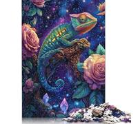 Mystical_chameleon Puzzles 500 Pieces Wooden Puzzles for Adults And Teenager Family Game Christmas Eve Gifts 500pcs (52x38cm)