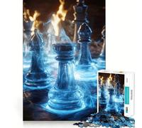 Mystical Chess Pieces Jigsaw Puzzles 1000 Piece for Teenagers Boost Recall Stress Free Tight Edge Wall Art Decor (50x75cm)