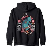 Mystical Chinese Zodiac Year of the RAT Zip Hoodie