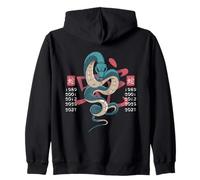 Mystical Chinese Zodiac Year of the Snake Zip Hoodie
