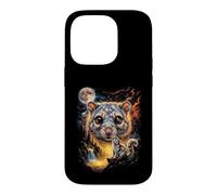 Mystical Cloud Rat Howling Full Moon Nature Art Case for iPhone 14 Pro