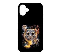 Mystical Cloud Rat Howling Full Moon Nature Art Case for iPhone 16 Plus