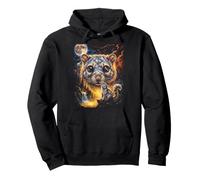 Mystical Cloud Rat Howling Full Moon Nature Art Pullover Hoodie