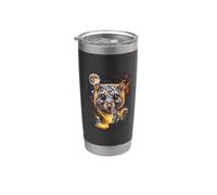 Mystical Cloud Rat Howling Full Moon Nature Art Stainless Steel Insulated Tumbler
