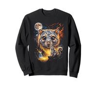 Mystical Cloud Rat Howling Full Moon Nature Art Sweatshirt