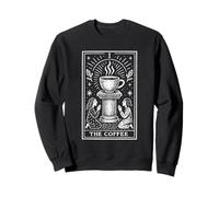 Mystical Coffee Lover Tarot Card Cosmic Magic Design Sweatshirt