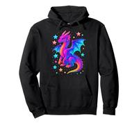 Mystical Colorful Dragon for Kids with vivid colors Pullover Hoodie