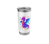 Mystical Colorful Dragon Starry Magic Illustration Stainless Steel Insulated Tumbler