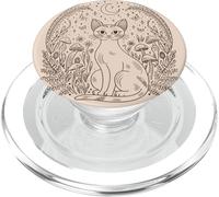Mystical Cottagecore Cat Moon Mushroom Witchy Forest PopSockets PopGrip for MagSafe