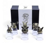 Mystical Creatures 6-Piece Shot Glass Set (50Ml) In Antique Bronze