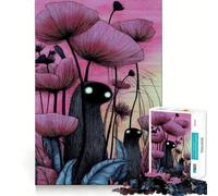 Mystical Creatures in A Floral Landscape 1000 Piece Jigsaw Puzzle for Teenagers Wise Think Toy Easy Leisure Tight Cut Amazing Present (38x26cm)