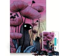 Mystical Creatures in A Floral Landscape 1000 Piece Jigsaw Puzzles for Adults Jigsaw Logic Sense Toy Leisure Fun Smooth Edge Heartfelt Gift (38x52cm)
