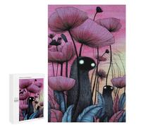 Mystical Creatures in A Floral Landscape Puzzle for Adults, 1000 PCS, Illustrated Jigsaw Edition, A Rewarding Pastime for Dedicated Jigsaw Fans, at Home