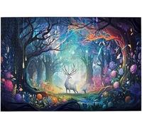 Mystical Creatures in A Mystic Glade Beautiful Cartoon Jigsaw Puzzles Holiday Wooden Puzzle for Adults 500 Pieces Educational Games Gift for Elders Family Friend Gift for Women Men 20.5x15 Inch