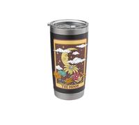 Mystical Crescent Moon Over Wildflowers Stainless Steel Insulated Tumbler