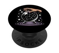 Mystical Crystal Ball with Purple and Pink Rings PopSockets Adhesive PopGrip