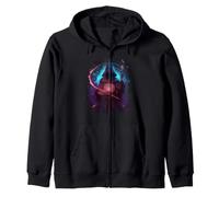Mystical Dark Magician of power and secrets Zip Hoodie